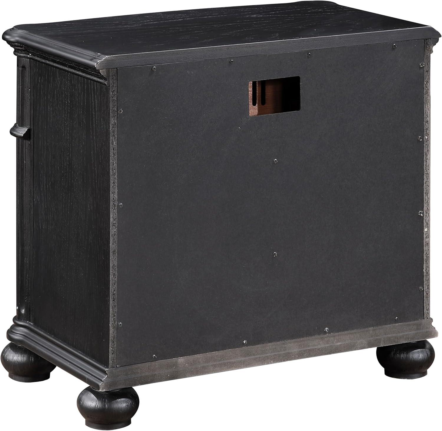 Coaster Celina Traditional 3-drawer Wood Nightstand Bedside Table Black