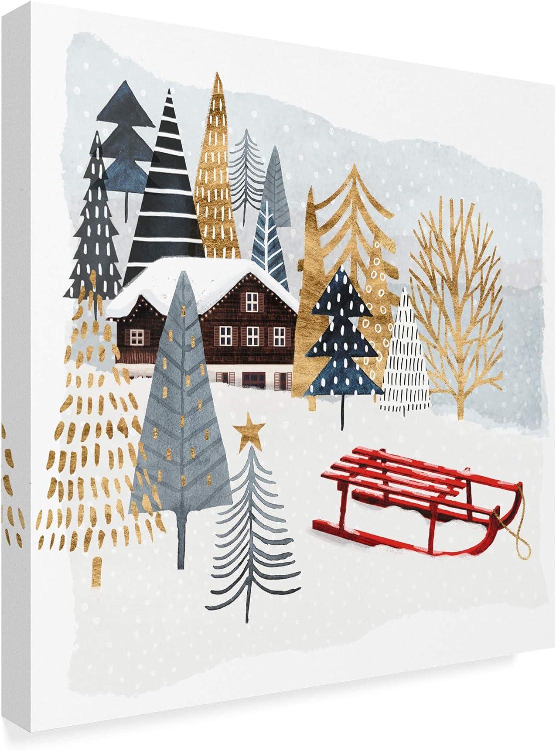 Trademark Fine Art -Victoria Borges 'Christmas Chalet Ii' Canvas Art