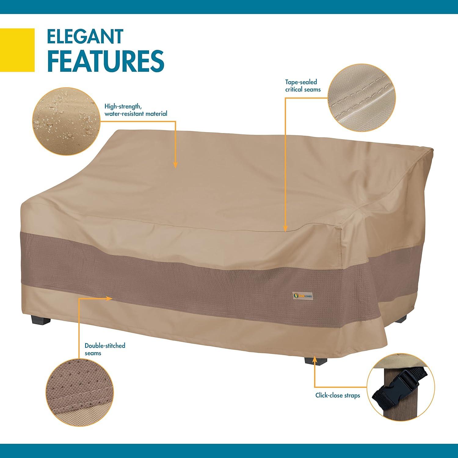 Duck Covers Elegant Waterproof 79 Inch Patio Sofa Cover