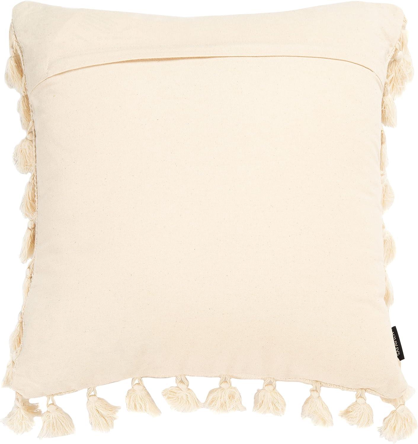 Skyla Tassels Cotton Reversible Throw Pillow