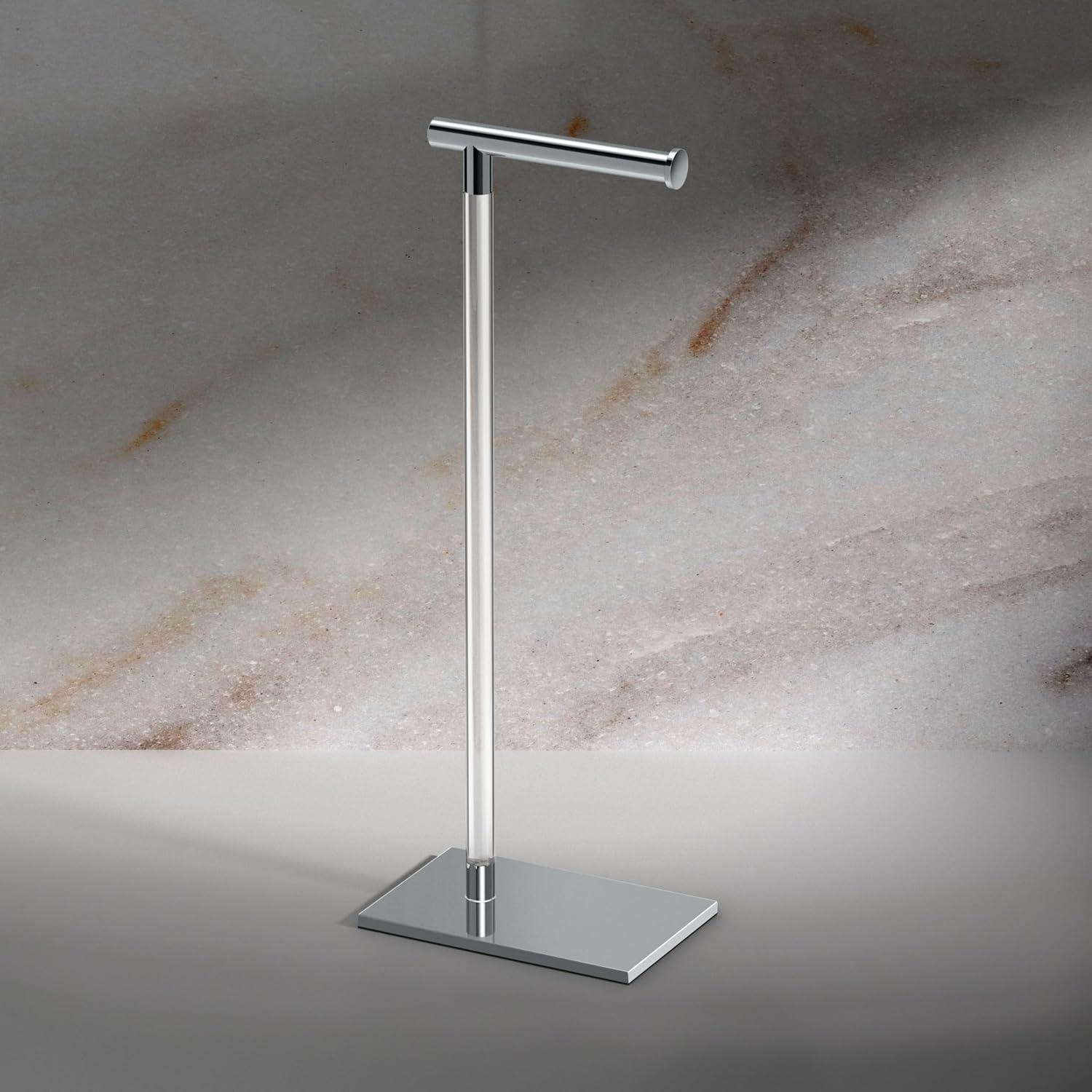 Latitude II Free Standing 21.25"H Toilet Paper Holder with Weighted Base | Toilet Paper Roll Holder Stand