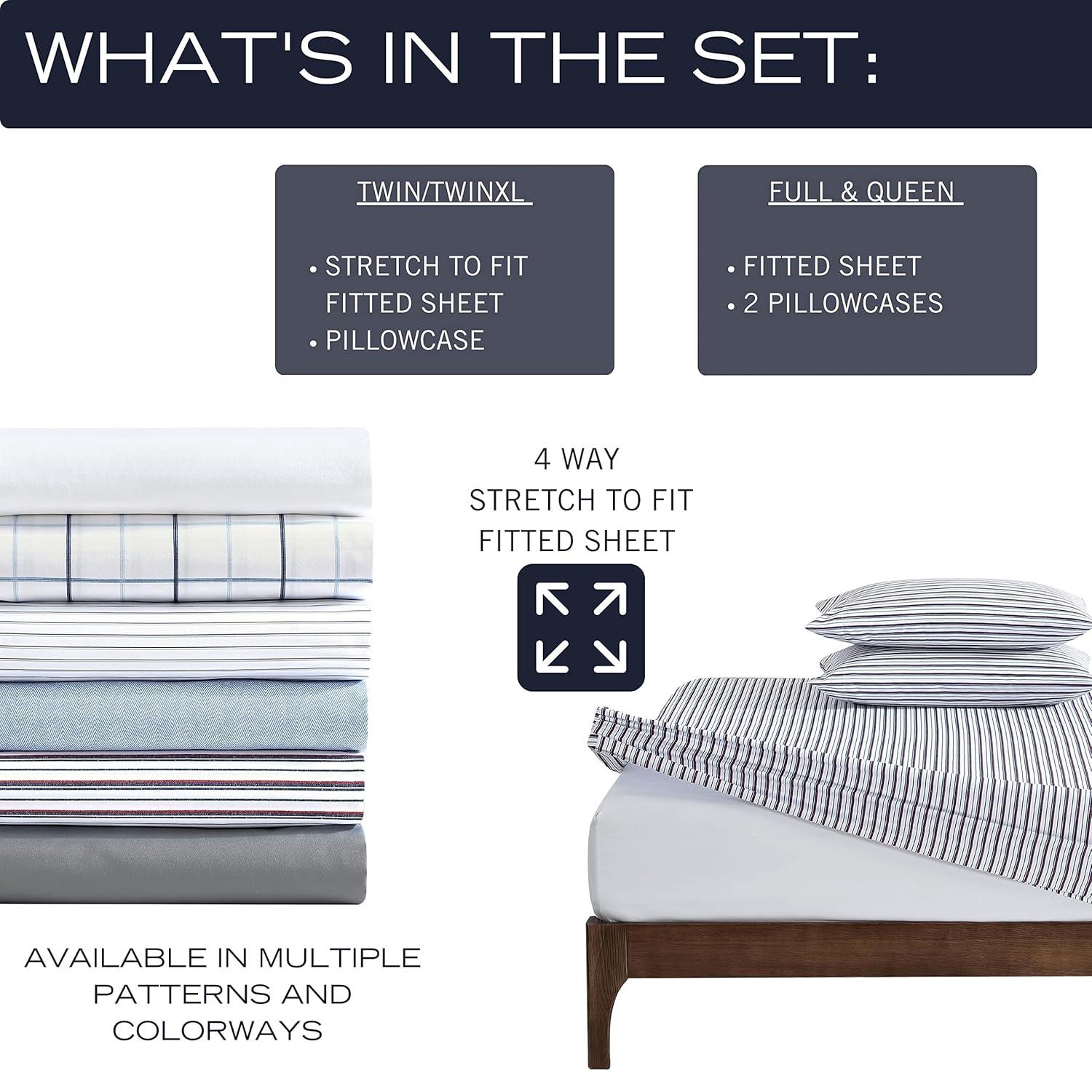 Nautica Nautica Fitted Sheet and Standard Pillowcase Sets