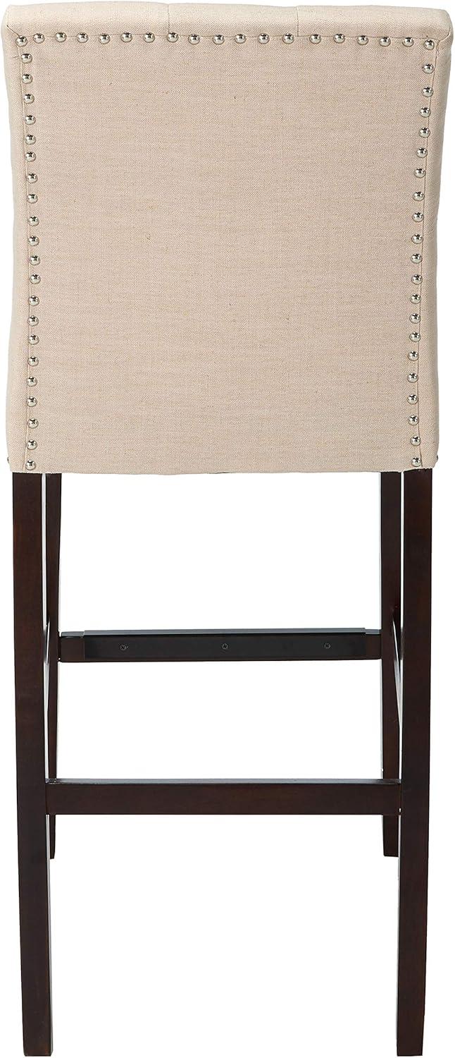 McLoud Upholstered Counter Stool with Solid Wood Frame