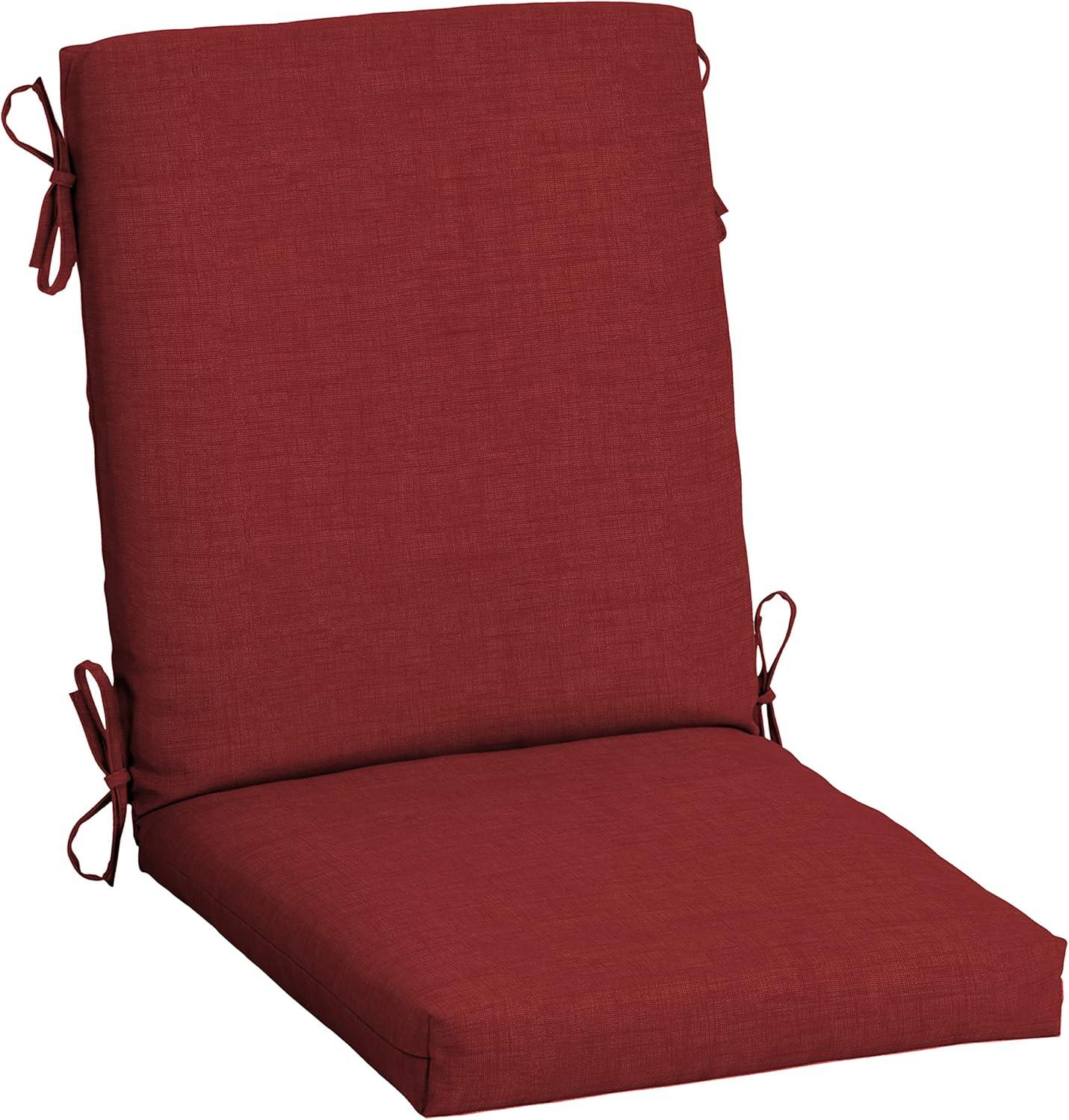 Arden Outdoor Dining Chair Cushion, 20 x 20, Rain-Proof, Fade Resistant, Ruby Red Leala