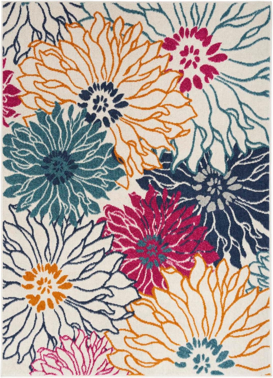 Nourison Passion Bohemian Transitional Floral Indoor Area Rug Ivory/Multi 8' x 10'