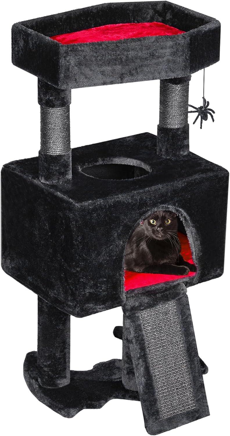 Gothic Cat Tree with Coffin, Gothic Cat Tower with Condo