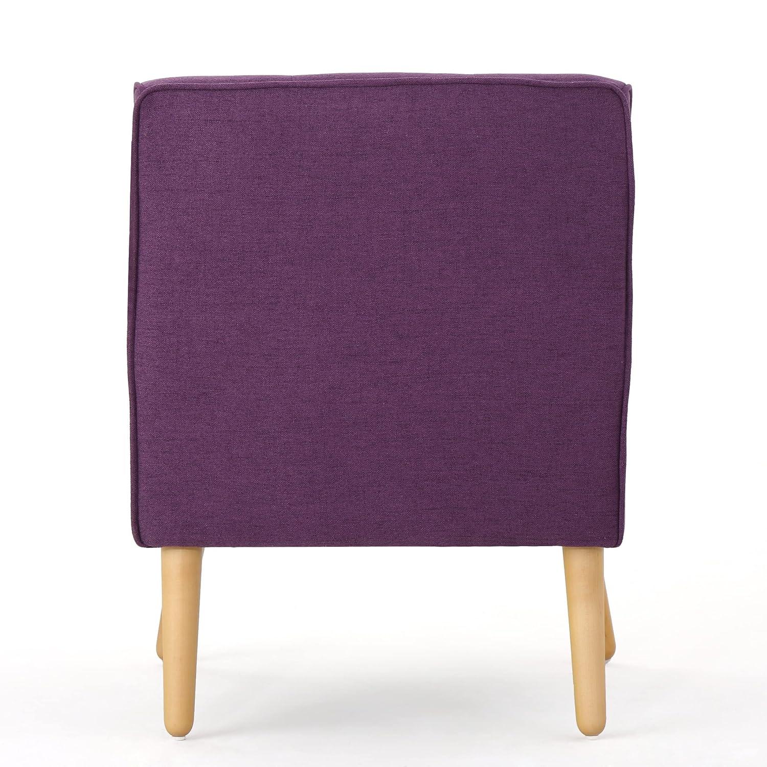 Felicity Mid-Century Armchair Purple - Christopher Knight Home: Tufted, Upholstered, Comfortable for Reading & Living Room