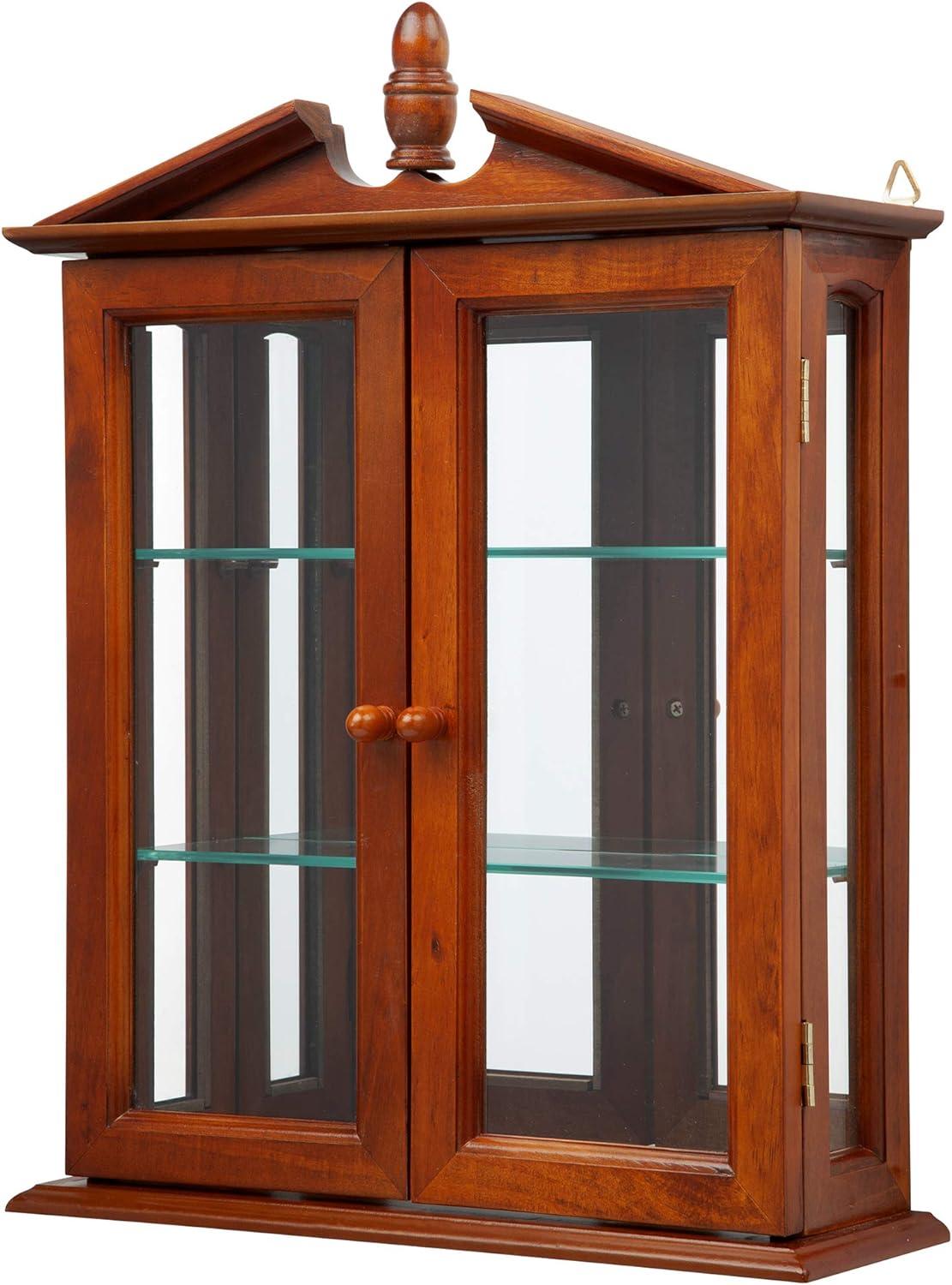 Design Toscano Amesbury Manor Hardwood Wall Curio Cabinet: Ebony Black Finish