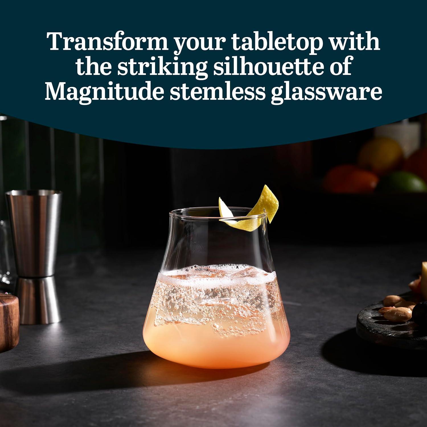 Libbey Libbey Magnitude Stemless Wine Glasses, 15-Ounce, Set Of 4 (Set of 4)