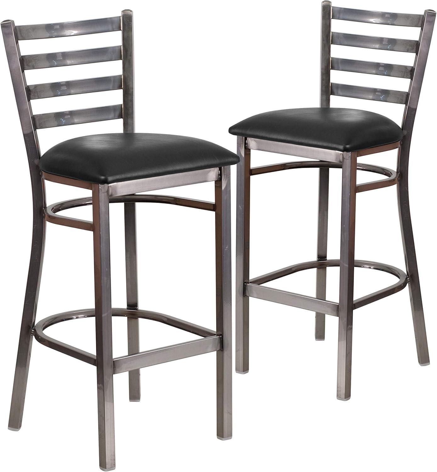 Brixton HERCULES Series Ladder Back Metal Restaurant Barstool