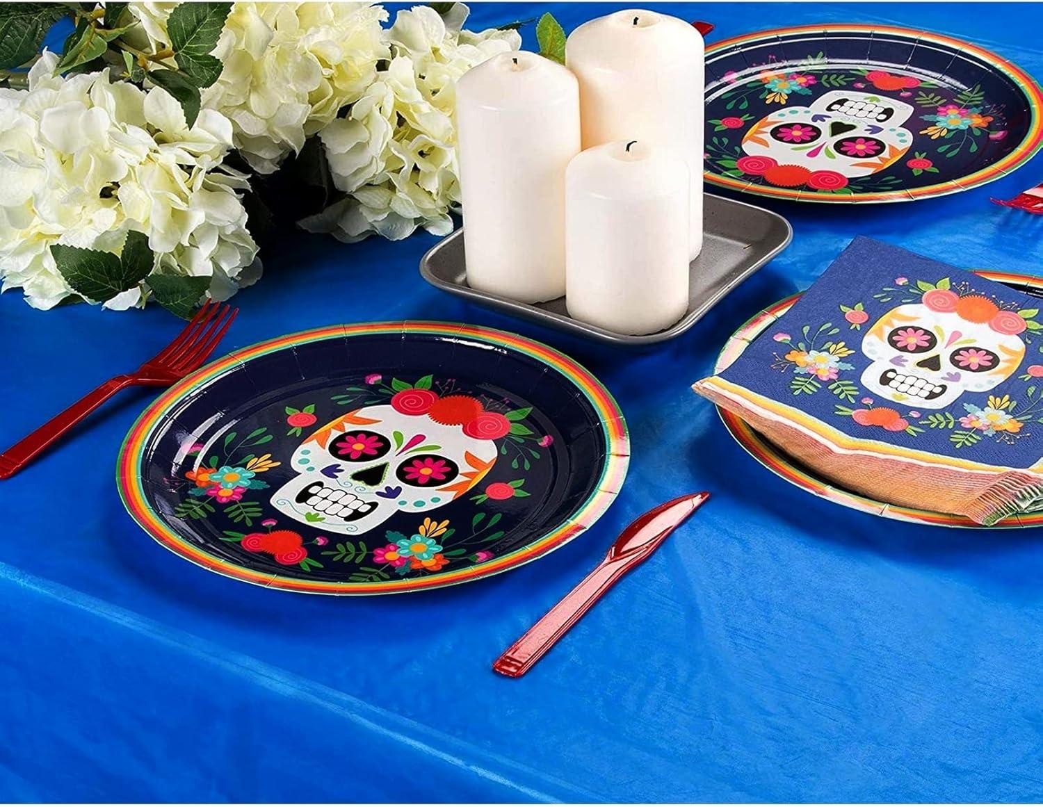 6 Pack Plastic Royal Blue Tablecloth for Parties, Rectangular Table Decorations, 54 x 108 Inches, Disposable Table Cover for Birthday, Graduation Party Supplies