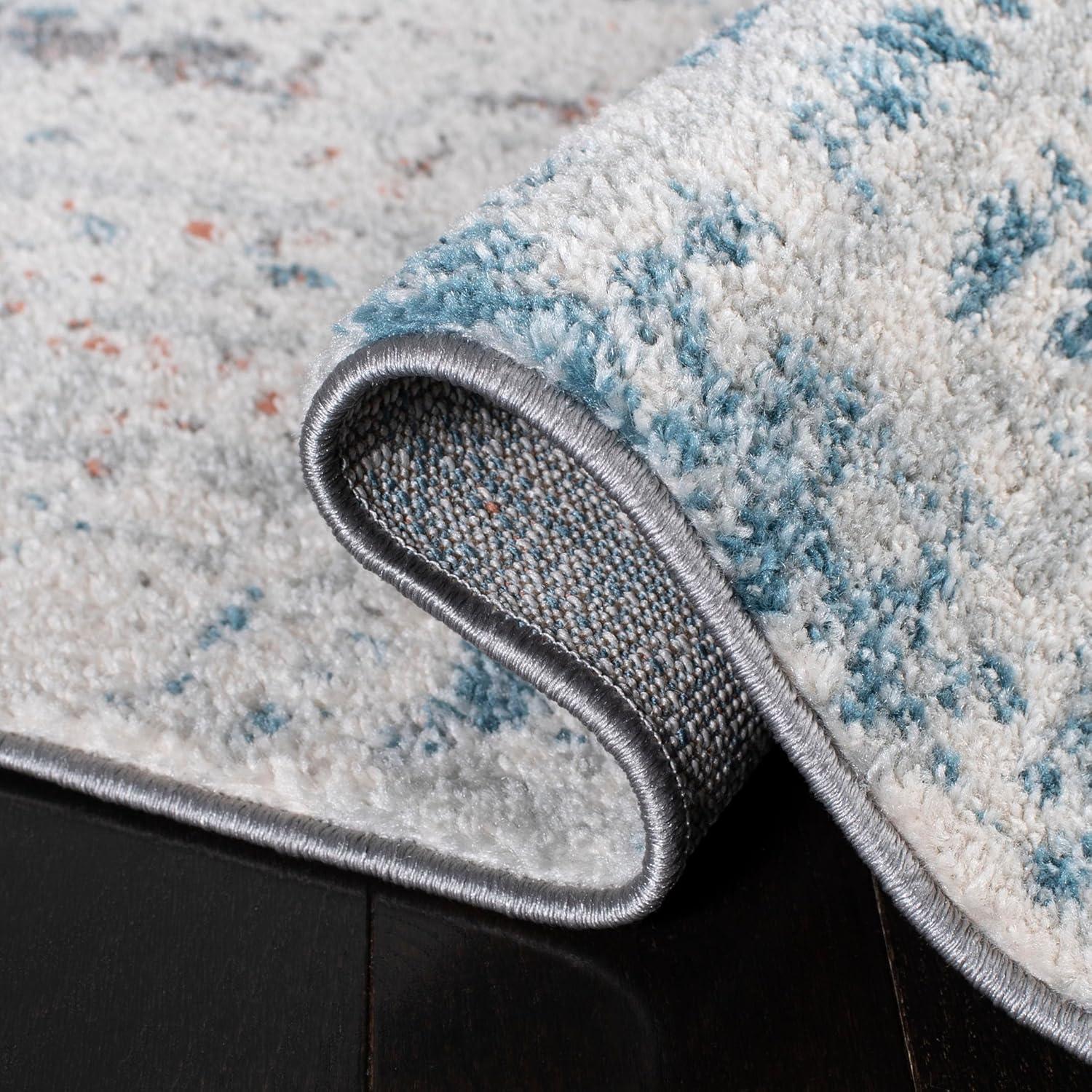 Tulum TUL232 Power Loomed Area Rug - Ivory/Dark Blue - 6'x9' - Safavieh.