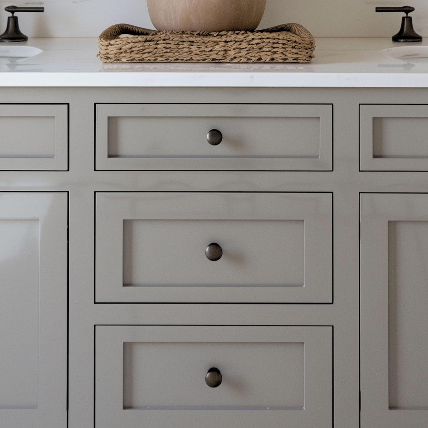 HESTIA HARDWARE Classic Collection  1 3/16" Diameter Round Knob Multipack (Set of 10)