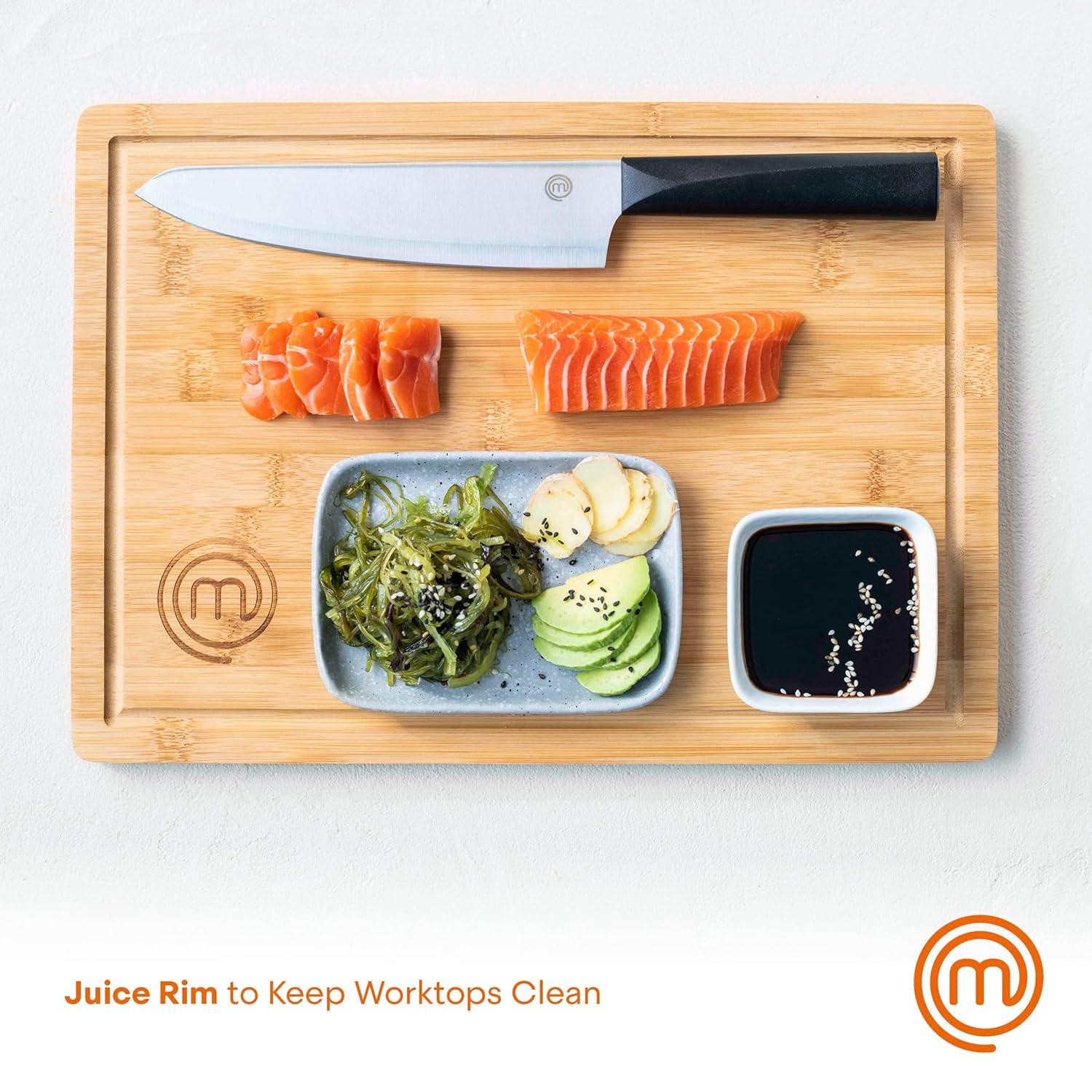 MasterChef® Extra-Large Bamboo Cutting Board in Beige