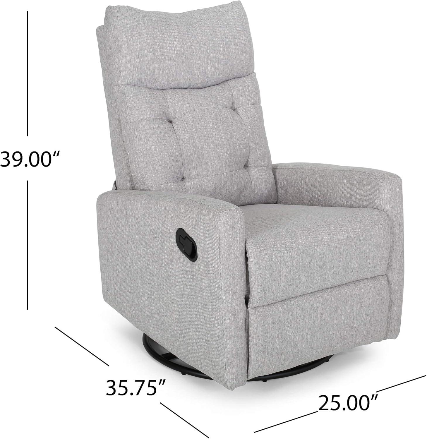 Woodglen Contemporary Glider Swivel Recliner Light Gray - Christopher Knight Home