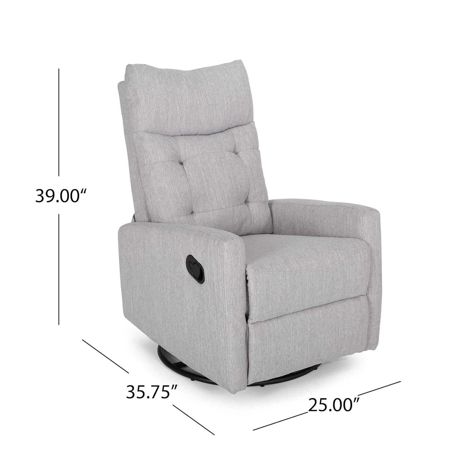 Woodglen Contemporary Glider Swivel Recliner Light Gray - Christopher Knight Home
