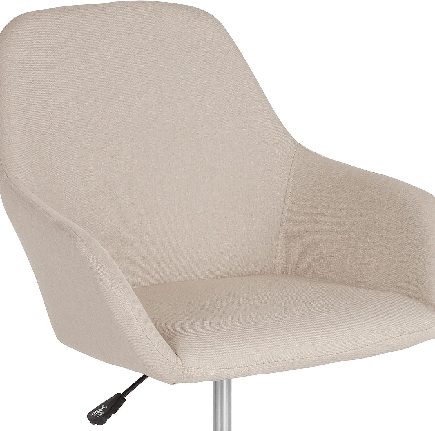 Flash Furniture Cortana Contemporary Home & Office Mid-Back LeatherSoft Upholstered Swivel Chair & Reviews | Wayfair