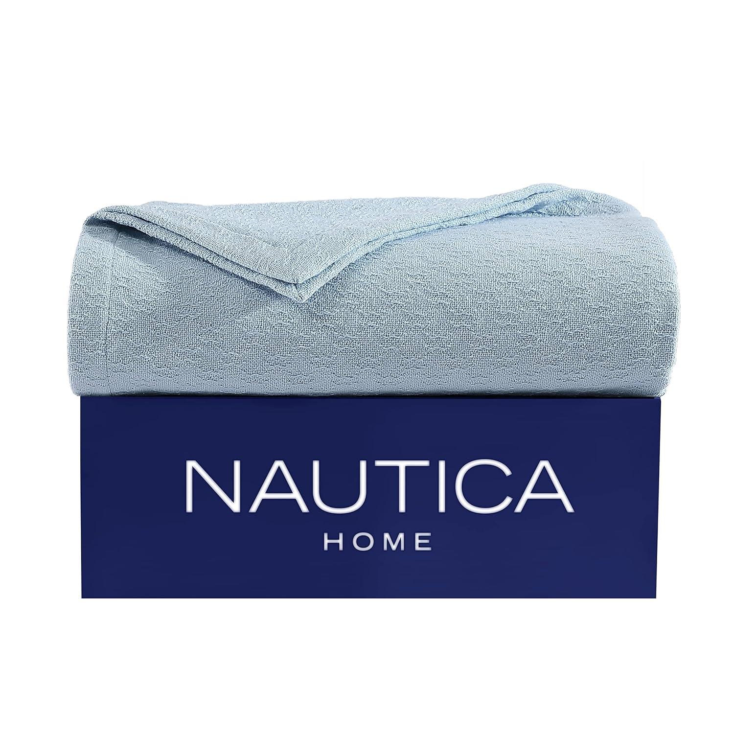 King Size Organic White Cotton Machine Washable Blanket