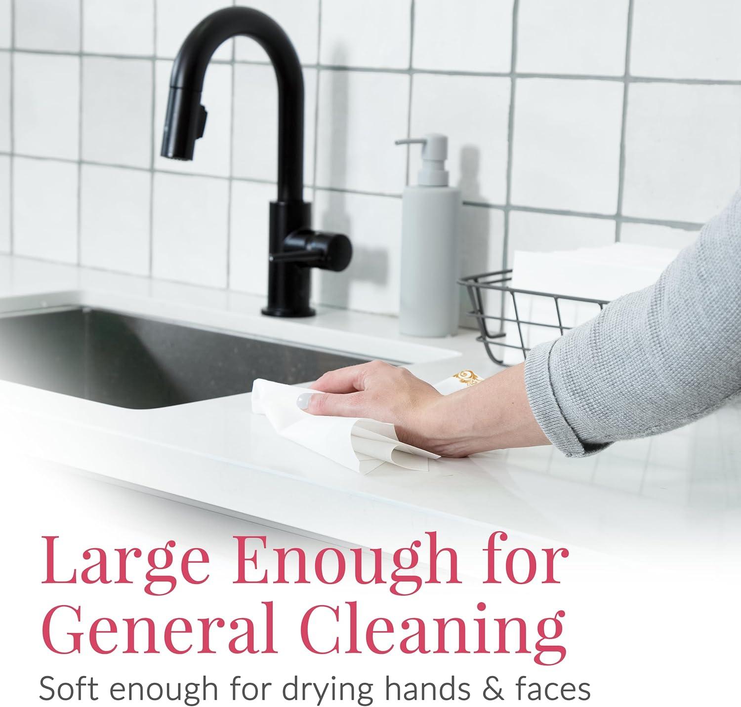 Prestee Feel Disposable Napkins-50 Linen, White