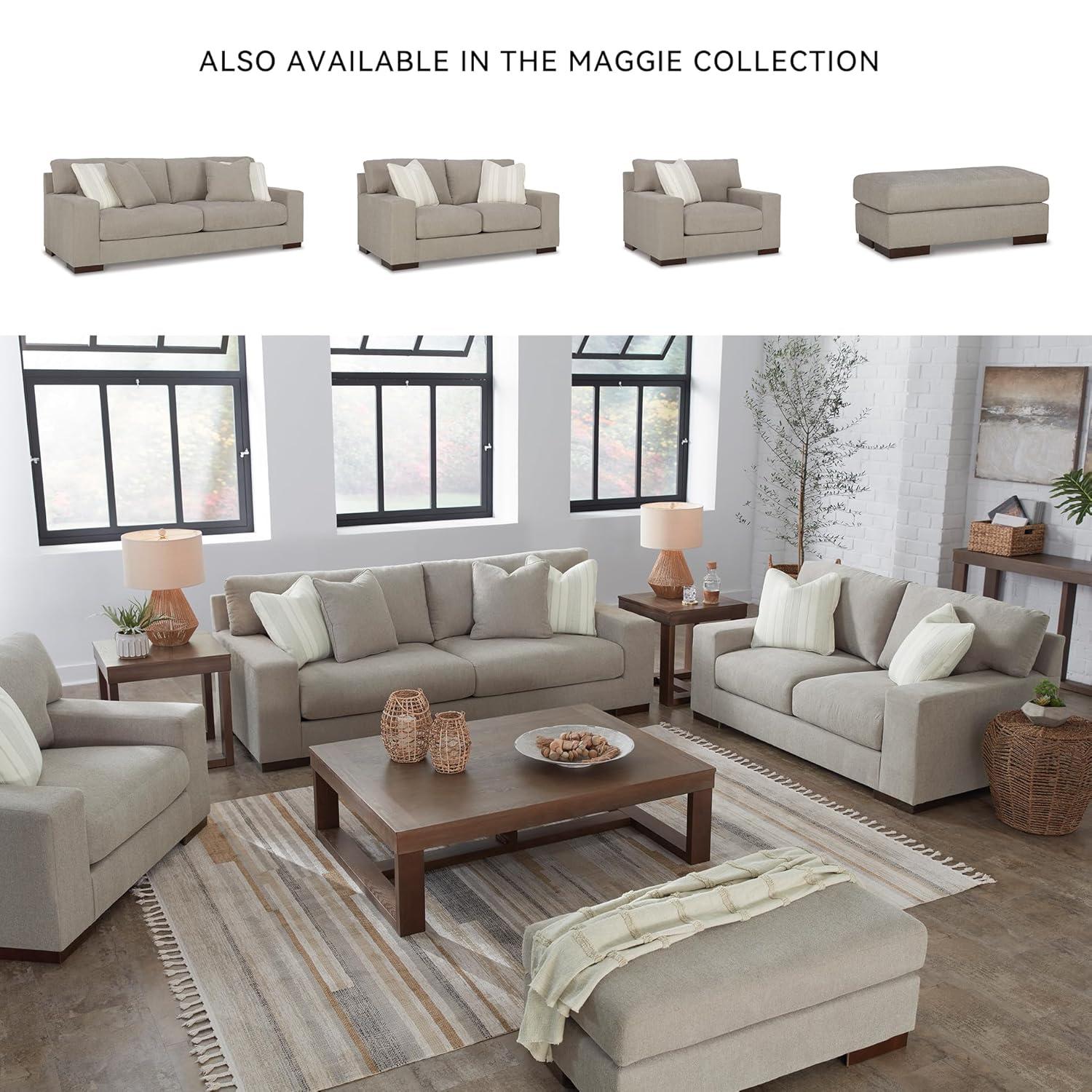 Maggie 96" Square Arm Sofa with Reversible Cushions