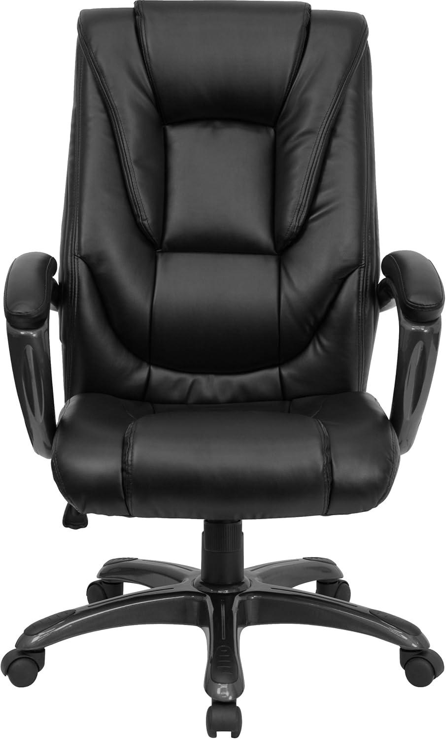 Ergonomic High-Back Black LeatherSoft Executive Swivel Office Chair