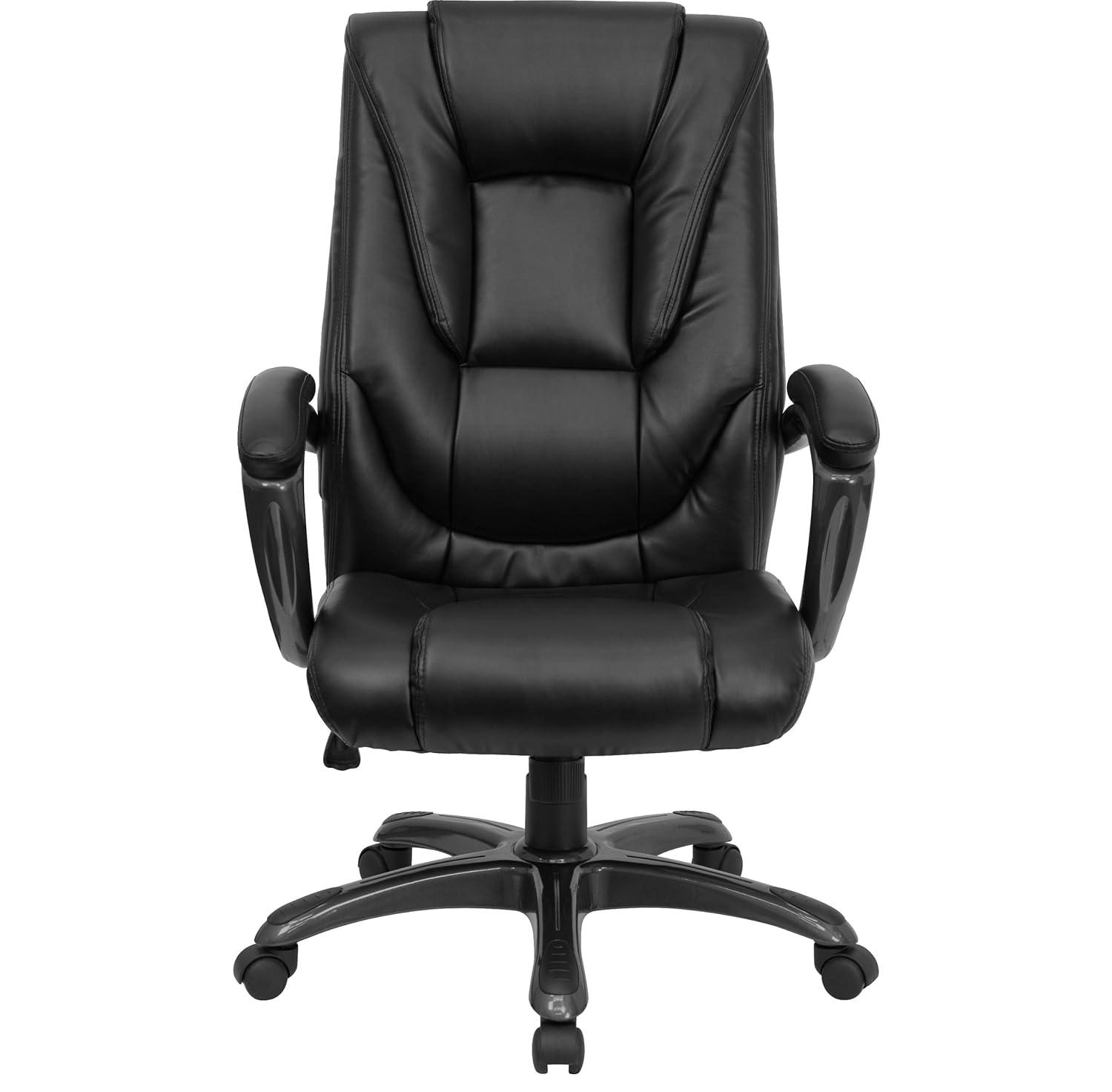 Ergonomic High-Back Black LeatherSoft Executive Swivel Office Chair