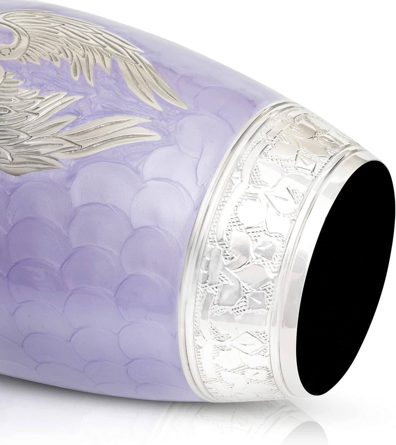 Extra Large Urns for Adult Male Up to 300 Pounds. Purple Cremation urns for Human Ashes Adult Female. Decorative urn for Human Ashes by Restaall