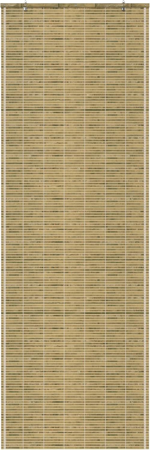 Oriental Furniture Cordless Light Filtering Bamboo Roman Window Shades, Beige, 2" x 24"