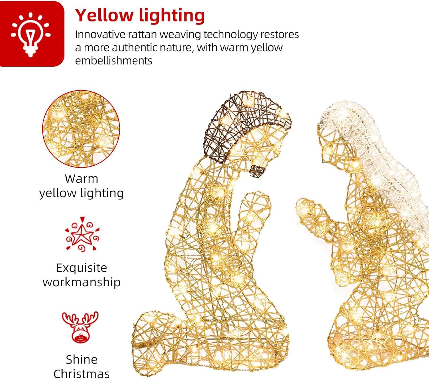 The Holiday Aisle® Christmas Nativity Scene Yard Decoration Light Display