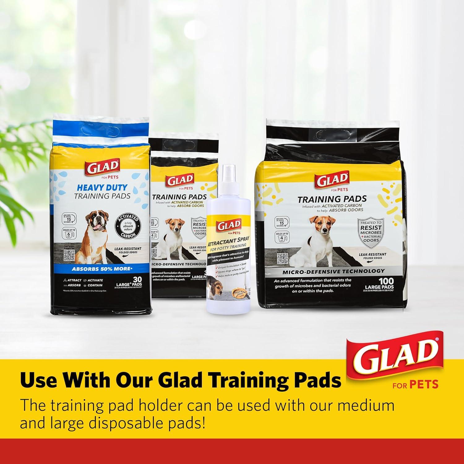 GLAD For Pets Dog Training Pad Potty Training Pad Holder with Leak Protection 23"x23"