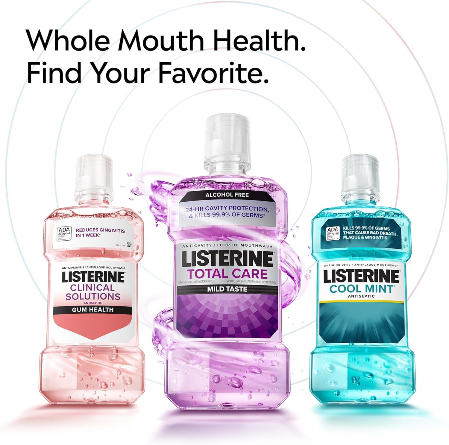 Listerine Zero Alcohol Antiseptic Mouthwash for Bad Breath and Plaque - Cool Mint - 33.8 fl oz