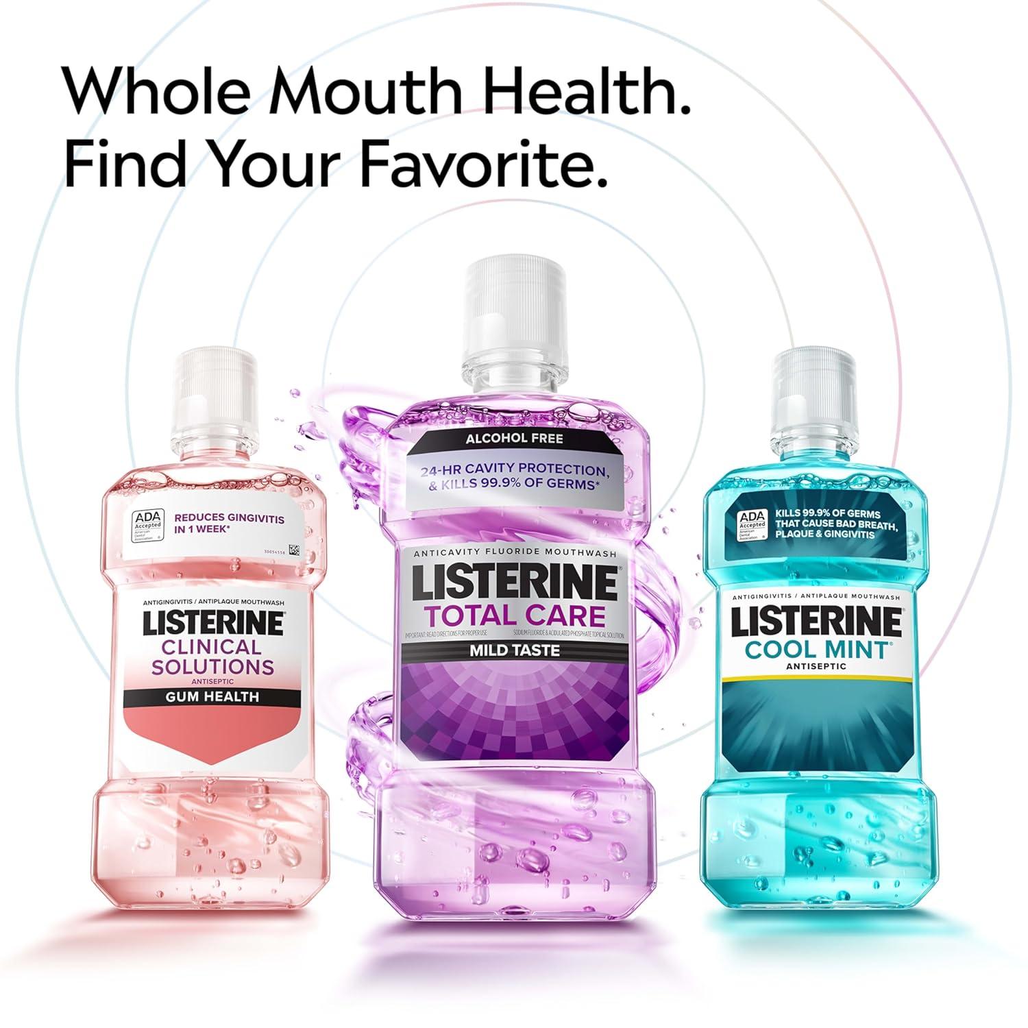 Listerine Zero Alcohol Antiseptic Mouthwash for Bad Breath and Plaque - Cool Mint - 33.8 fl oz