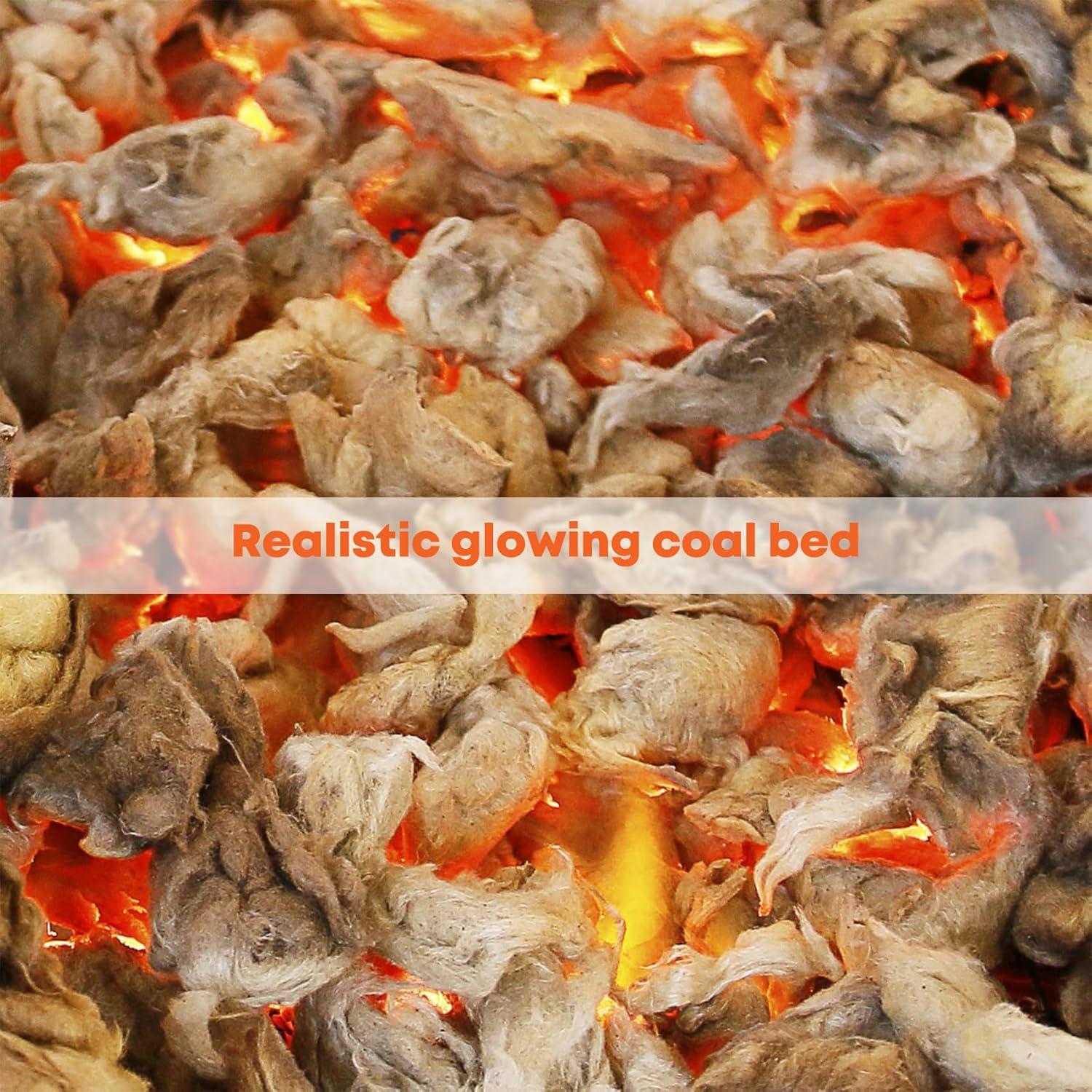 Rock Wool Glowing Embers Gas Fireplace for Gas Logs with Vermiculite Granules