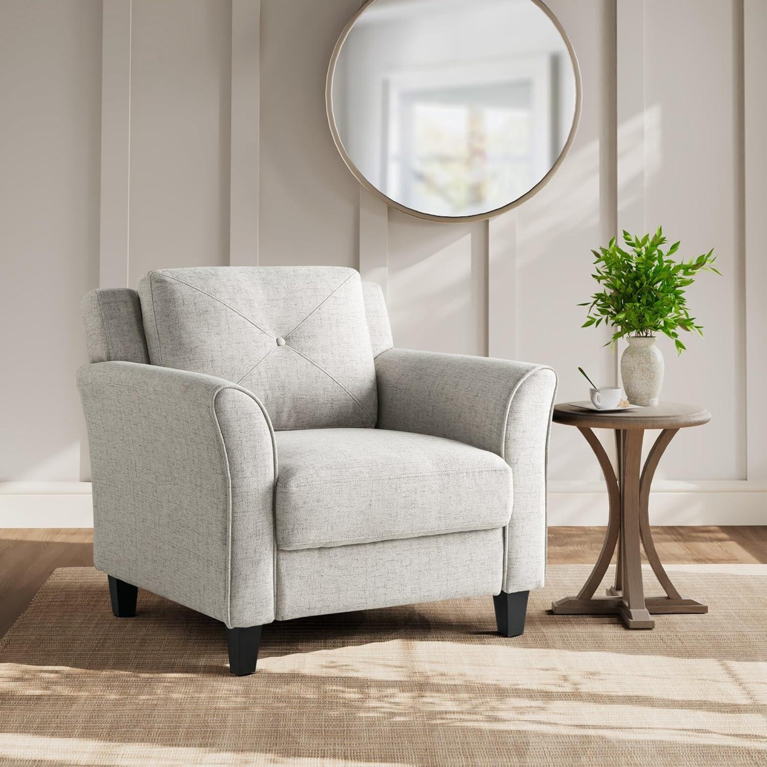 Lifestyle Solutions Taryn Club Chair, Beige Fabric