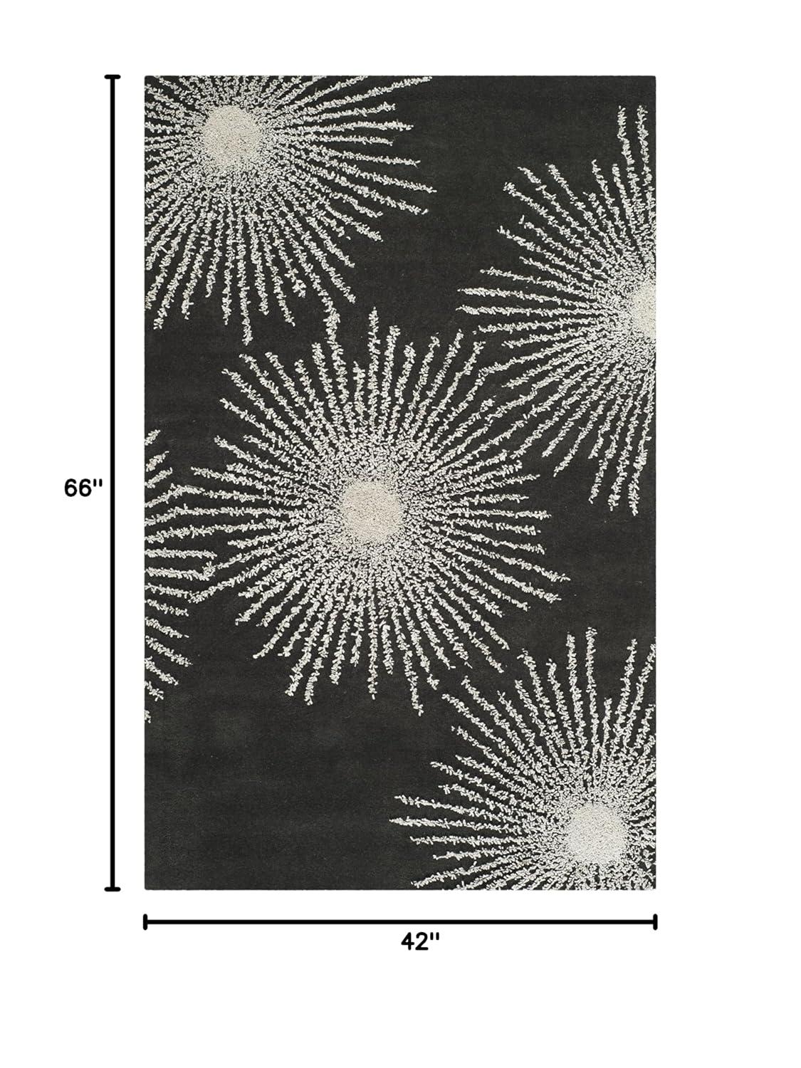 Soho SOH712 Hand Tufted Area Rug - Charcoal/Ivory - 3'6"x5'6" - Safavieh.