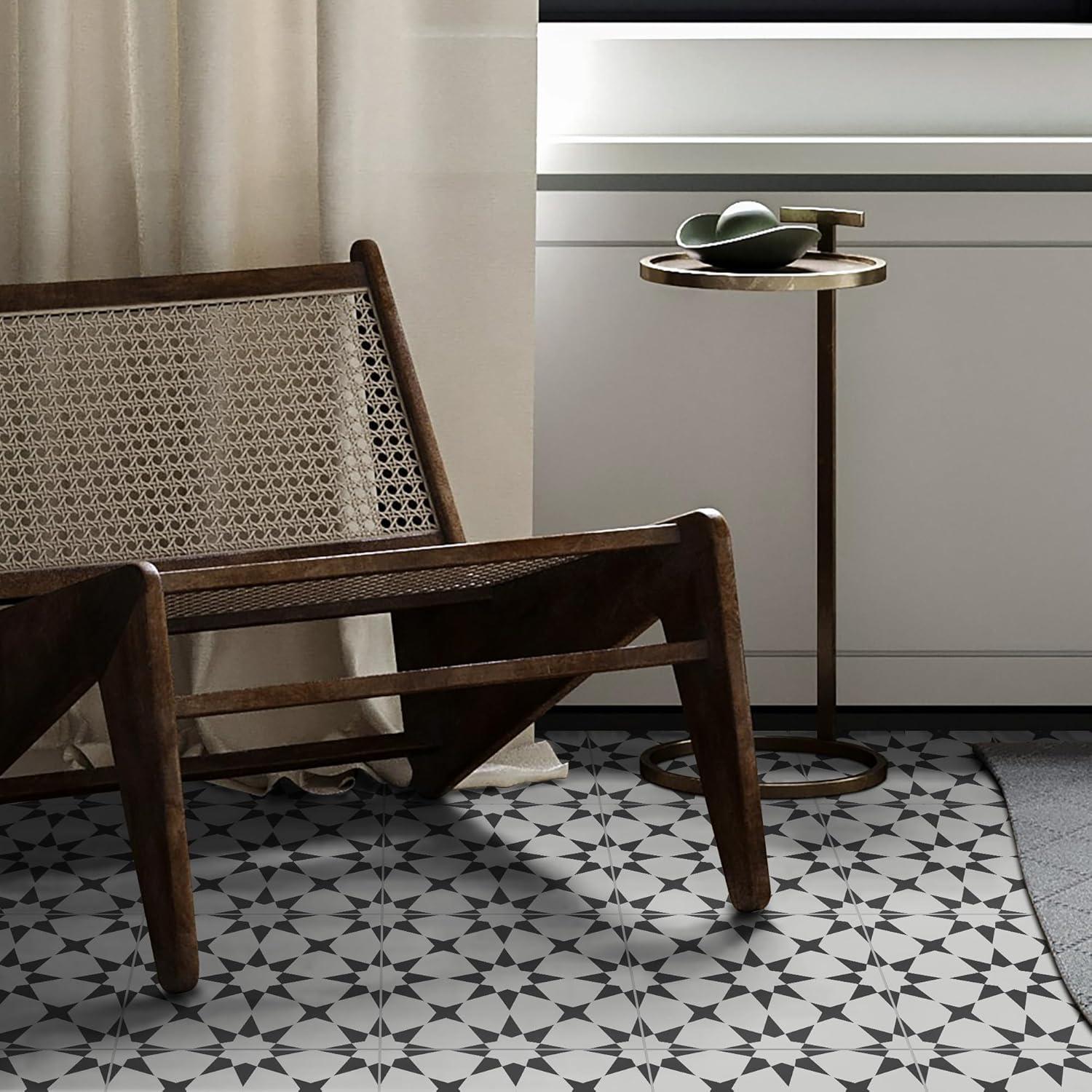 9" W x 9" L Peel & Stick Floor Tile Marrakech Luxury Vinyl Flooring