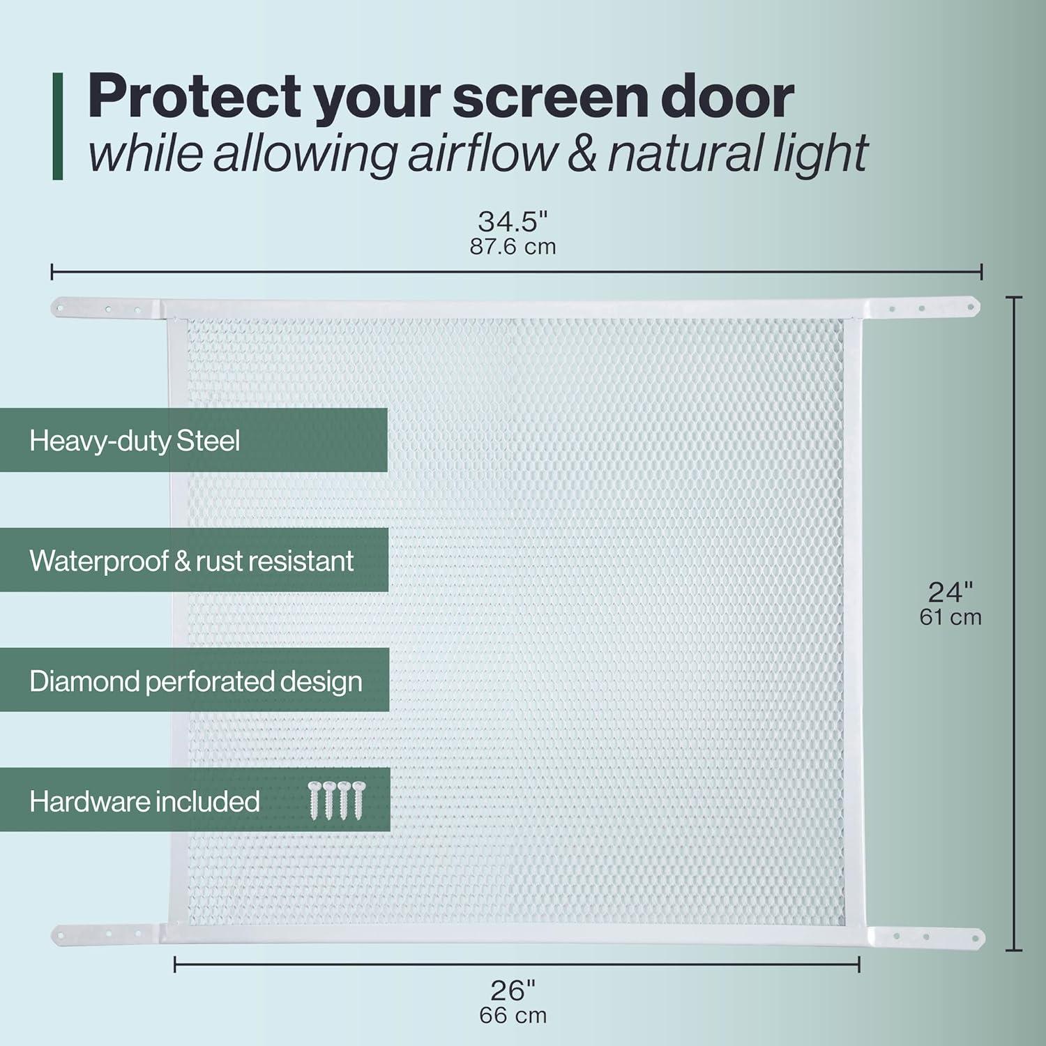 M-D Building Products 14182 24 in. x 30-36 in. White Steel Door Grille