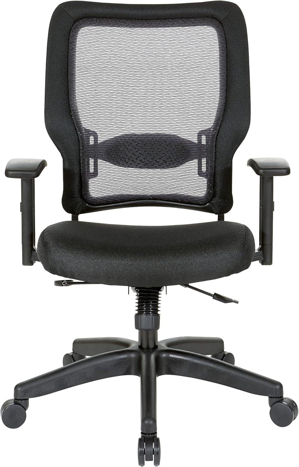 Space Seating 24/7 Intense Use Office Chair Breathable Air Grid in Black Fabric