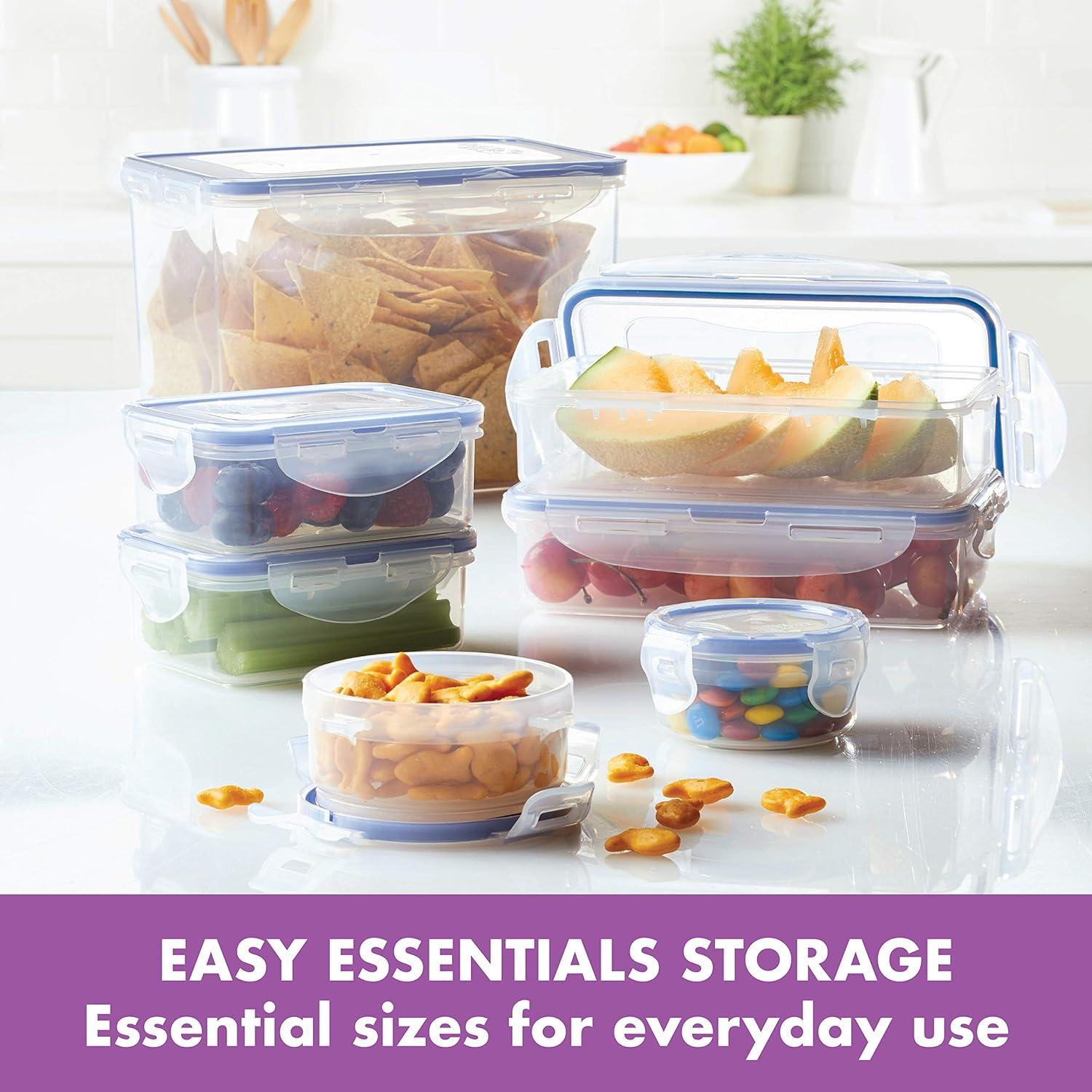 Clear BPA-Free Plastic 38-Piece Food Storage Container Set