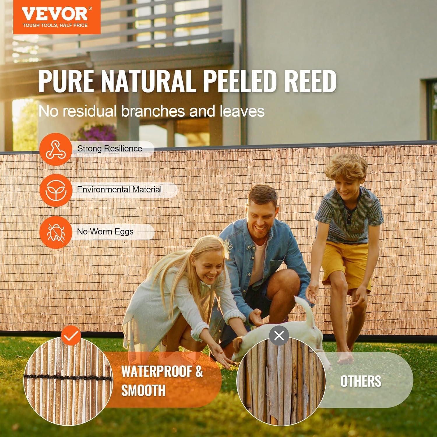 Natural Reed Privacy Screen Fence for Garden and Patio