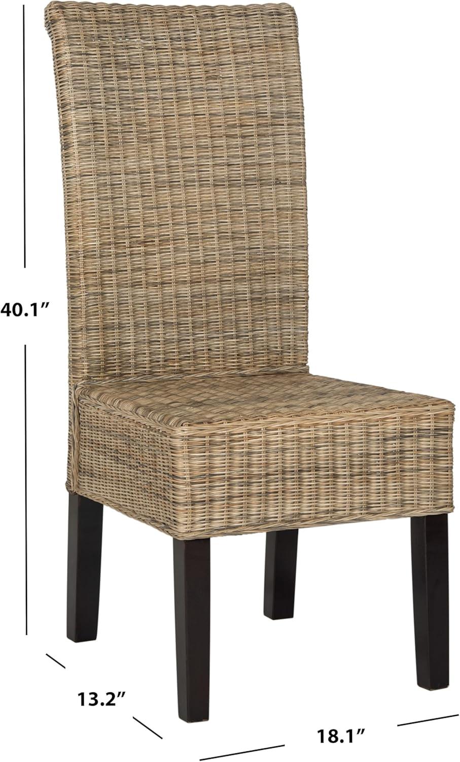 Arjun 18''H Wicker Dining Chair (Set of 2)  - Safavieh