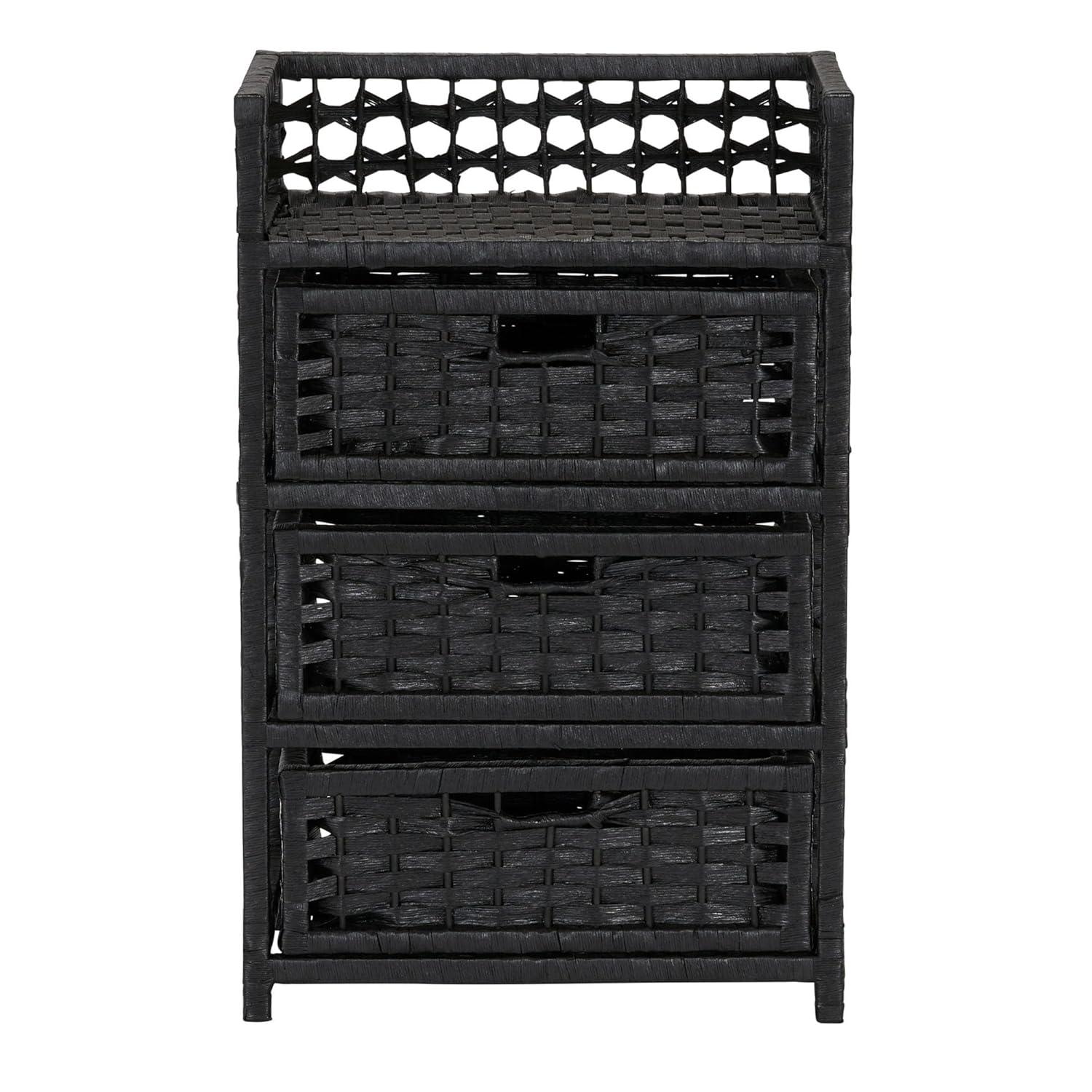 Household Essentials Paper Rope 3-Drawer Chest