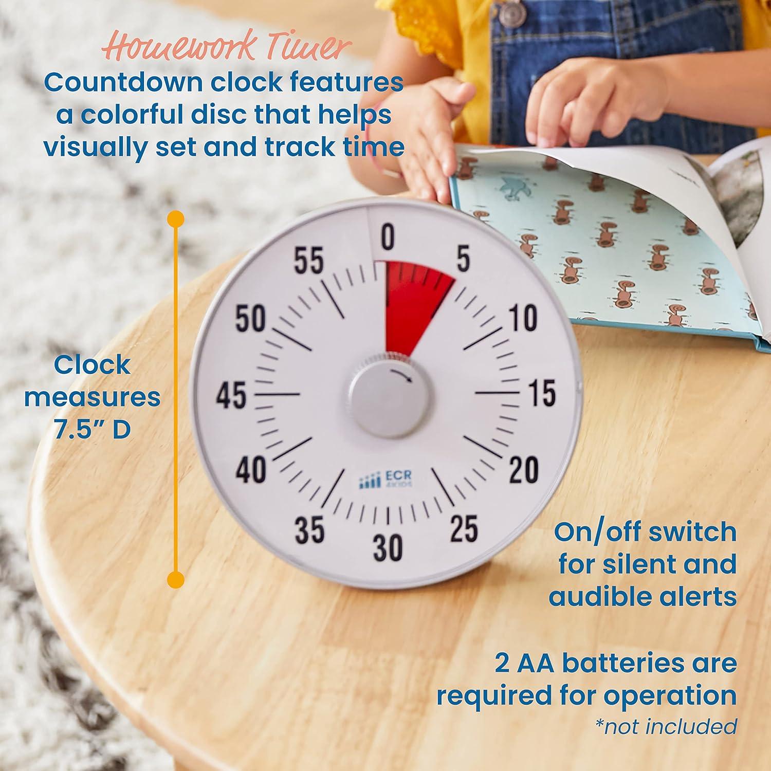 ECR4Kids Mobile Book Cart with Countdown Timer, Classroom Bookshelf