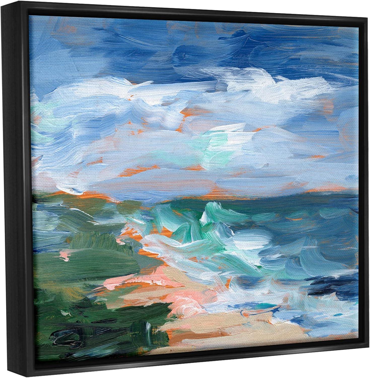 " Crashing Beach Waves " by Ethan Harper Painting Print