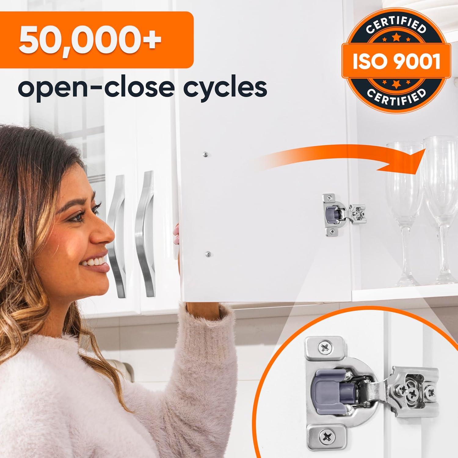 Decobasics 105 Degree 3 Way Adjustability 1/2" Overlay Hinge