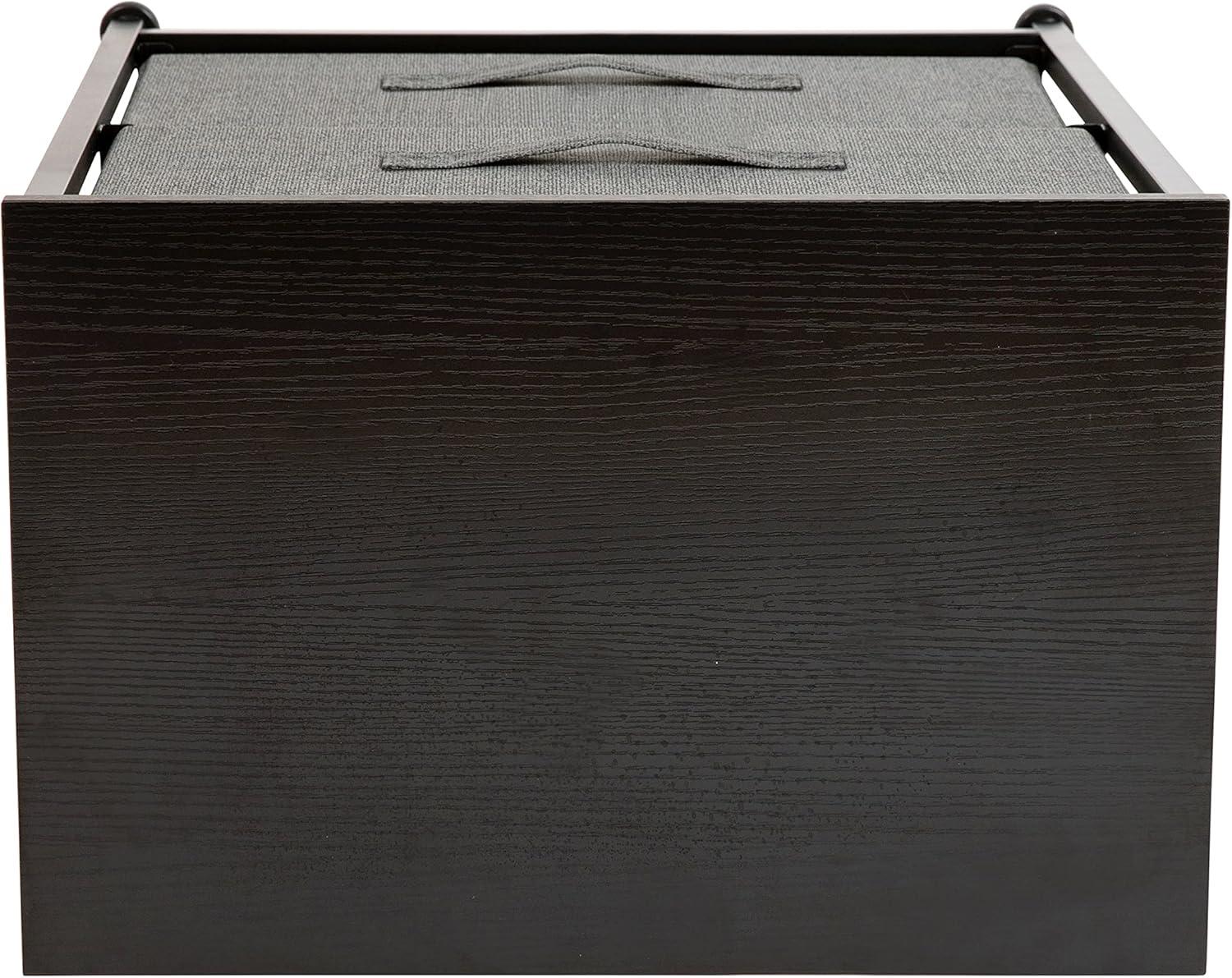 Malone 2 Drawer Storage Stand with Wood Top & Fabric Pull Drawers