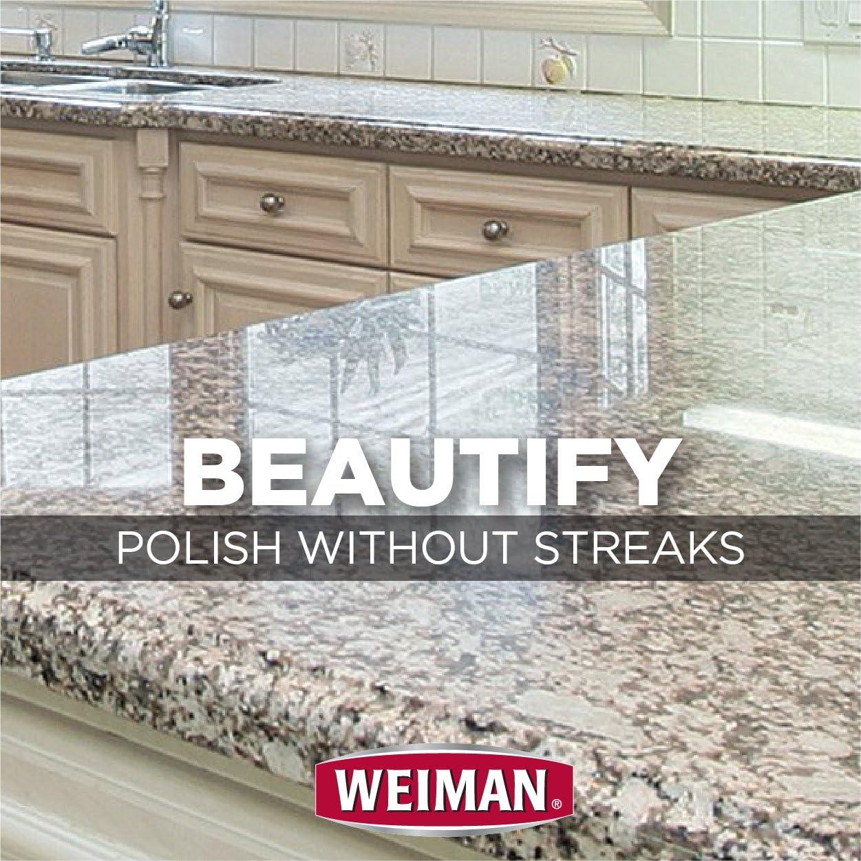 Weiman Stainless Steel & Granite Cleaner - 12 Ounce - for Countertop and Appliance Protect from Fingerprints Granite Cleaner and Polish - Enhance The Natural Beauty of Your Stone Surface - 12 Ounce