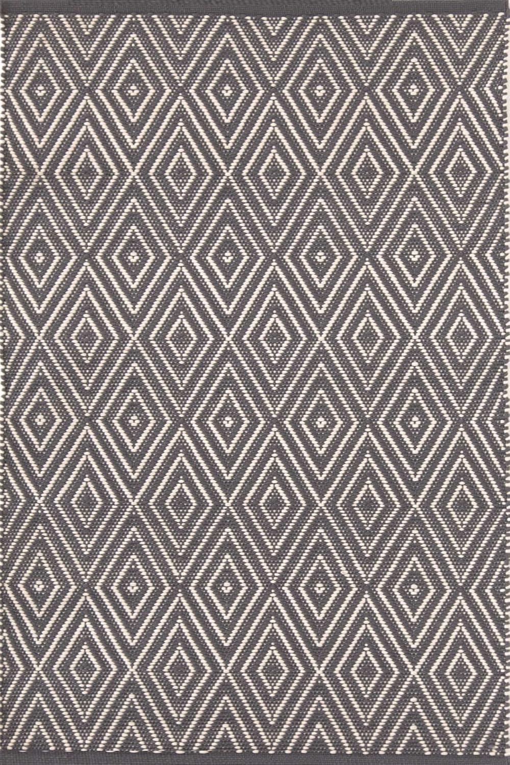 Diamond Denim/White Handwoven Indoor/Outdoor Rug