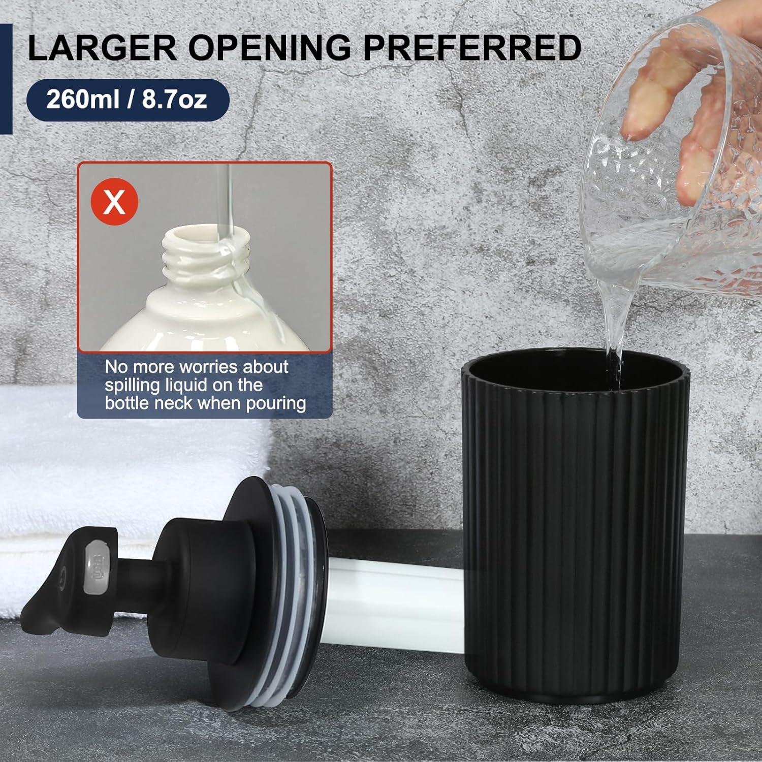 Automatic Soap Dispenser Foaming Touchless: 9oz Black Plastic - Rechargeable Electric Smart Auto Foam Soap Dispenser - Hand Dish Bathroom Kitchen