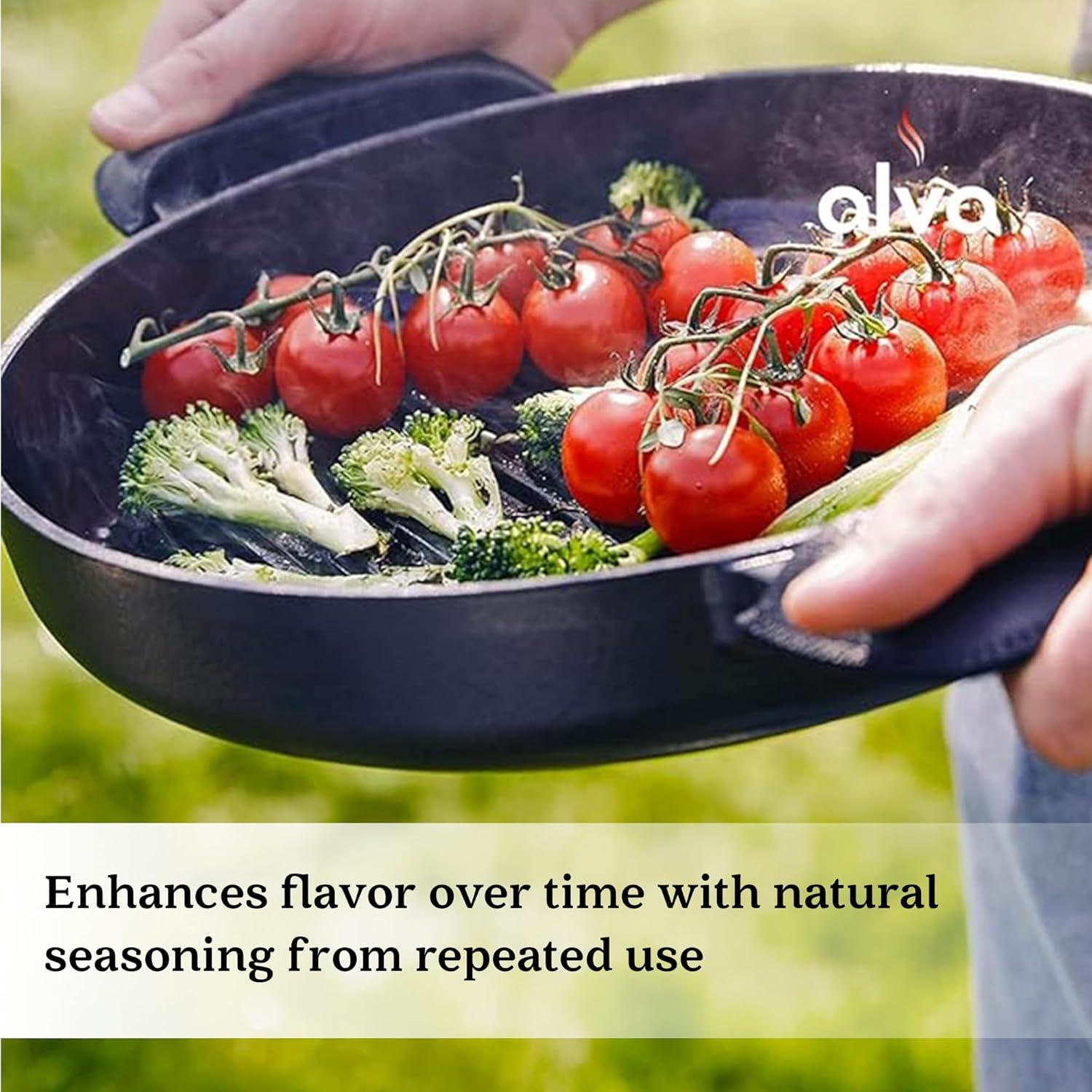 Alva Alva Nori 11" Premium Enameled Cast Iron Grill Pan